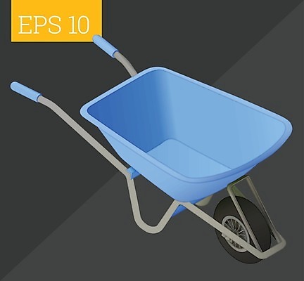 EPS 해외이미지 1 일러스트 손잡이 컬러풀 3D 카트 수레 공구 바퀴 플랫 만화 오브젝트 싱글 심플 고립 해외202004 해외일러스트 컬러 도구 디지털합성 파일형식 벡터 이미지허브