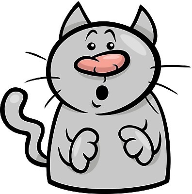 EPS 해외이미지 일러스트 사람없음 귀여움 고양이 놀람 회색 만화 해외일러스트 감정 컬러 컨셉 포유류 표정 반려동물 파일형식 벡터 이미지허브