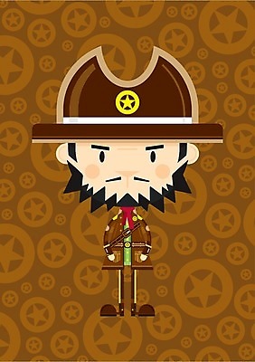 EPS 해외이미지 별 패턴 일러스트 사람 카우보이 보안관 배지 카우보이모자 서쪽 해외202004 해외일러스트 자연요소 직업 모자_잡화 무늬 방향 파일형식 벡터 이미지허브