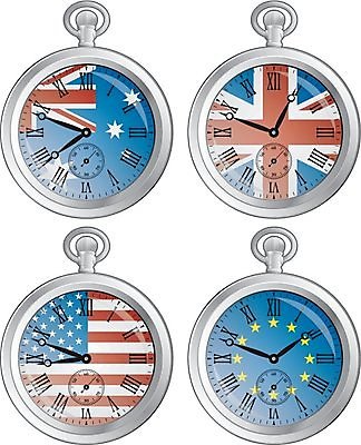 EPS 해외이미지 디자인 유럽 시계 여행 백그라운드 컨셉 일러스트 화살 그래픽 파란색 세트 세계 글로벌 지구본 검은색 행성 흰색 깃발 도시 시간 업무 원형 시장 주식 심볼 손목시계 타이머 고립 분 해외202004 해외일러스트 도형 나라 컬러 장신구 금융 우주 작업 파일형식 벡터 이미지허브