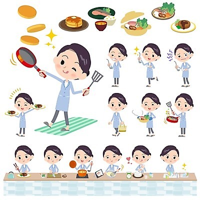 EPS 해외이미지 여자 일러스트 요리 여러명 성인 쇼핑 케이크 주방 요리사 의사 프라이팬 칼 맛 씻기 냄비 자르기 약사 성인여자만 해외202004 해외일러스트 직업 다수 컨셉 모션 주방용품 디저트 사람 청결 의료진 솥 여자만 성인만 파일형식 벡터 음식 생활용품 의학 위생 오브젝트 이미지허브