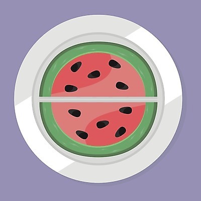 EPS 해외이미지 접시 디자인 열매 음악 음식 조각 백그라운드 과일 일러스트 수박 건강 미술 원형 플랫 맛 상품 오브젝트 그림 해외202004 해외일러스트 도형 식물 식기 컨셉 문화예술 파일형식 벡터 이미지허브