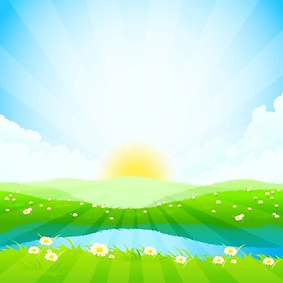 EPS 해외이미지 식물 구름 꽃 백그라운드 잎 일러스트 자연 하늘 풍경 사람없음 야외 초록색 여름 강 환경 봄 땅 언덕 장면 캐모마일 수평선 해외202004 해외일러스트 자연요소 계절 컬러 허브 생태계 파일형식 벡터 이미지허브