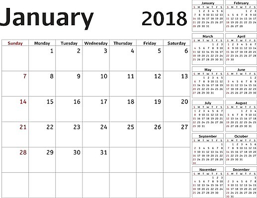 EPS 해외이미지 템플릿 디자인 계절 선 벽 백그라운드 일러스트 회사 비즈니스 탁자 휴가 설계 문구용품 이벤트 사무실 달력 시간 일주일 날짜 메시지 잡지 인쇄 12월 4월 6월 9월 11월 5월 연도 오브젝트 페이지 일요일 1월 8월 10월 7월 2월 월 2018년 월요일 해외202004 해외일러스트 가구 컨셉 간행물 요일 파일형식 벡터 이미지허브