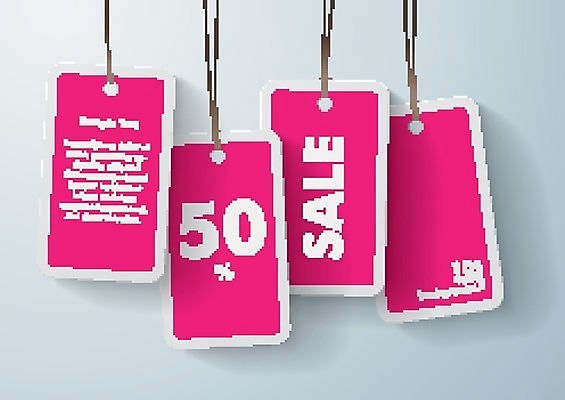 EPS 해외이미지 분홍색 스티커 일러스트 사람없음 세트 꼬리표 라벨 세일 해외202004 해외일러스트 컬러 프레임 파일형식 벡터 이미지허브