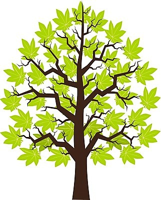 EPS 해외이미지 나무 식물 실루엣 잎 일러스트 사람없음 봄 오브젝트 해외202004 해외일러스트 계절 촬영기법 파일형식 벡터 이미지허브