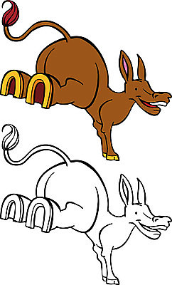 EPS 해외이미지 클립아트 동물 신발 일러스트 발 미술 책 갈색 검은색 흰색 킥 만화 민주주의 심볼 꼬리 당나귀 고립 양발 편자 해외202004 해외일러스트 컬러 모션 문화예술 신체부위 말_동물 말발굽 파일형식 벡터 이미지허브