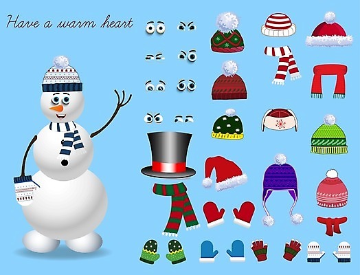 EPS 해외이미지 캐릭터 행복 얼굴 크리스마스 겨울 신체 일러스트 눈사람 창조 사람 장식 세트 산타클로스 축제 발전기 입 심볼 코믹 조립 엘리먼트 아바타 해외202004 손모아장갑 해외일러스트 일러캐릭터 계절 기념일 감정 장갑 신체부위 발전소 파일형식 벡터 이미지허브