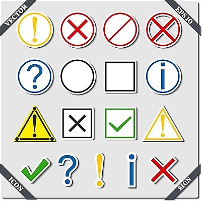 EPS 해외이미지 컨셉 일러스트 장난 성공 경고 컴퓨터 세트 웹 블록 정보 끝 닫기 질문 알림 심볼 흔적 사인 취소 삭제 감탄 경보 그만 대답 엘리먼트 오류 인터페이스 주목 헬프 해외202004 해외일러스트 인터넷 모션 전자제품 도움 파일형식 벡터 이미지허브