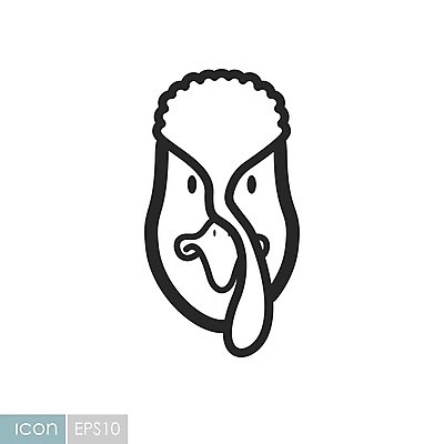EPS 동물 얼굴 일러스트 사람없음 라인아트 칠면조 해외202004 국내일러스트 해외일러스트 선 조류 신체부위 파일형식 벡터 이미지허브