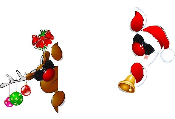 EPS 해외이미지 캐릭터 크리스마스 2 겨울 일러스트 휴가 사슴 새해 장식 빨간색 선글라스 산타클로스 갈색 만화 순록 해외202004 해외일러스트 일러캐릭터 계절 기념일 안경 컬러 포유류 파일형식 벡터 이미지허브