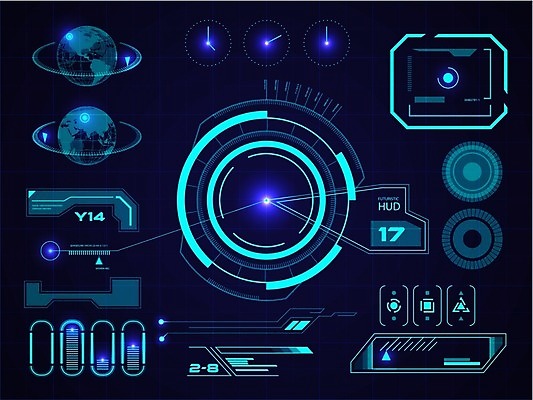 EPS 해외이미지 일러스트 사람없음 디지털 인포그래픽 사이버 UI 인터페이스 해외202004 SF 해외일러스트 파일형식 벡터 이미지허브