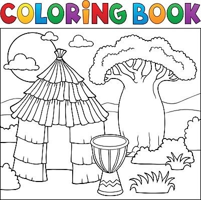 EPS 해외이미지 나무 식물 전통 문화 일러스트 아프리카 자연 주택 미술 목재 책 태양 마을 페인트 그리기 오두막 그림 드럼 윤곽 부족 테마 해외202004 해외일러스트 자연요소 나라 컨셉 재료 모션 문화예술 타악기 건물 생태계 파일형식 벡터 이미지허브