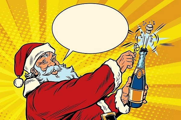EPS 해외이미지 디자인 노년 남자 포스터 백그라운드 말풍선 크리스마스 겨울 일러스트 한명 미소 들기 산타클로스 축하 샴페인 팝아트 코믹 스타일 노인남자한명만 해외202004 해외일러스트 1 계절 기념일 컨셉 모션 주류 표정 사람 성인 그림 남자한명만 노인남자만 파일형식 벡터 이미지허브