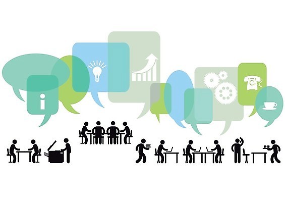 EPS 해외이미지 말풍선 일러스트 비즈니스 회의 협력 사람 성인 초록색 픽토그램 사무실 검은색 업무 비즈니스맨 비즈니스우먼 토론 심볼 회의실 해외202004 해외일러스트 여자 남자 컬러 작업 직장인 파일형식 벡터 이미지허브