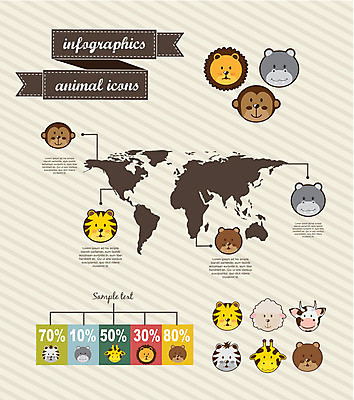 EPS 해외이미지 동물 디자인 지도 일러스트 비즈니스 사람없음 인포그래픽 정보 해외202004 해외일러스트 파일형식 벡터 이미지허브