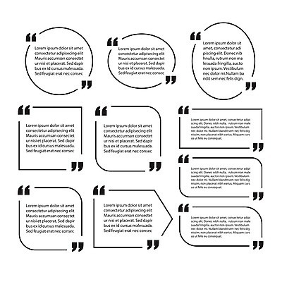 EPS 해외이미지 스티커 일러스트 사람없음 세트 라벨 메시지 큰따옴표 해외202004 해외일러스트 기호 프레임 파일형식 벡터 이미지허브