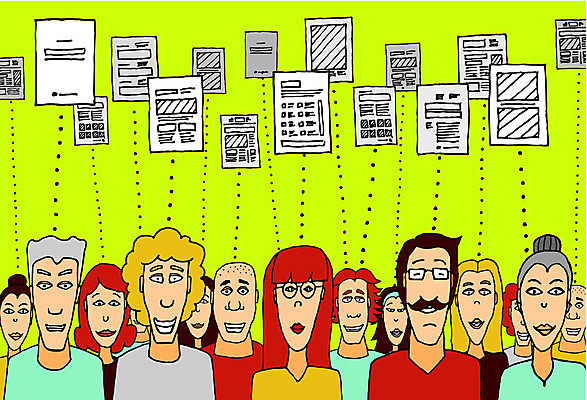 EPS 해외이미지 구름 행복 컨셉 일러스트 통신 회의 아이디어 사람 발표 군중 만화 문서 파일 커뮤니티 나눔 사용자 해외202004 해외일러스트 자연요소 감정 비즈니스 파일형식 벡터 이미지허브