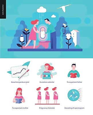 EPS 해외이미지 나무 식물 구름 커플 행복 어린이 일러스트 가족 엄마 모바일 건강 사랑 임산부 임신 인포그래픽 달력 아기 출산 아빠 태교 황새 해외202004 해외일러스트 자연요소 감정 관계 조류 사람 파일형식 벡터 이미지허브