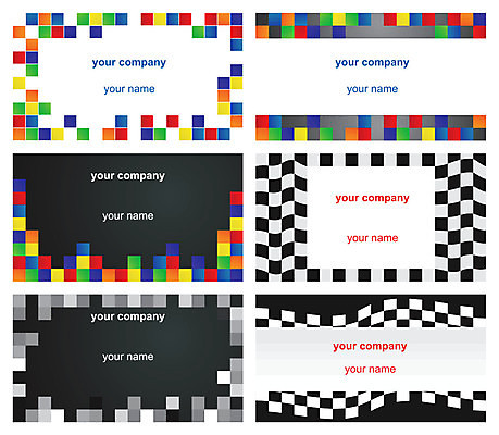 EPS 해외이미지 템플릿 배너 컨셉 패턴 일러스트 회사 비즈니스 통신 그래픽 세트 컬러풀 사무실 신용카드 이름 6 정사각형 모자이크 방문 해외202004 해외일러스트 도형 컬러 무늬 금융 숫자 파일형식 벡터 이미지허브