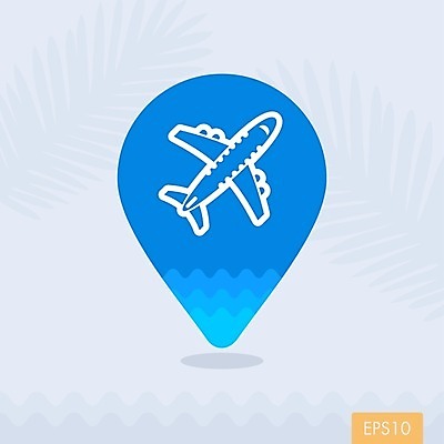 EPS 해외이미지 여행 지도 일러스트 하늘 휴가 비행기 여름 공항 심볼 항공 사인 위치 고립 대패 충고 해외202004 해외일러스트 계절 항공교통 교통시설 대중교통 파일형식 벡터 이미지허브