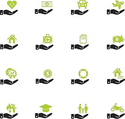 EPS 해외이미지 교육 백그라운드 일러스트 사람없음 초록색 픽토그램 서비스 방패 보험 생명보험 의료보험 자동차보험 어린이보험 화재보험 운전자보험 여행자보험 주택보험 고용보험 상해보험 해외202004 해외일러스트 컬러 파일형식 벡터 이미지허브