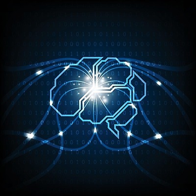 EPS 해외이미지 디자인 일러스트 추상 사람없음 그래픽 파란색 디지털 두뇌 해외202004 해외일러스트 컬러 무늬 뇌 파일형식 벡터 이미지허브