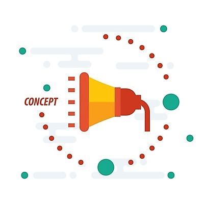 EPS 해외이미지 컨셉 일러스트 사람없음 그래픽 검은색 확성기 외침 공백 플랫 심볼 사인 그림 방송 UI 고립 비명 엘리먼트 해외202004 해외일러스트 컬러 소리 파일형식 벡터 이미지허브