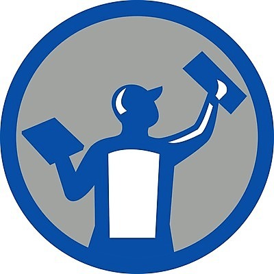 EPS 해외이미지 남자 일러스트 노동자 그래픽 공구 잡기 원형 모종삽 복고 판매원 고립 미장 석공 해외202004 해외일러스트 도형 직업 모션 사람 도구 삽 파일형식 벡터 이미지허브