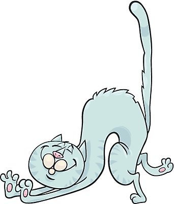 EPS 해외이미지 일러스트 사람없음 귀여움 눈감음 고양이 만화 기지개 해외일러스트 컨셉 포유류 모션 반려동물 파일형식 벡터 이미지허브