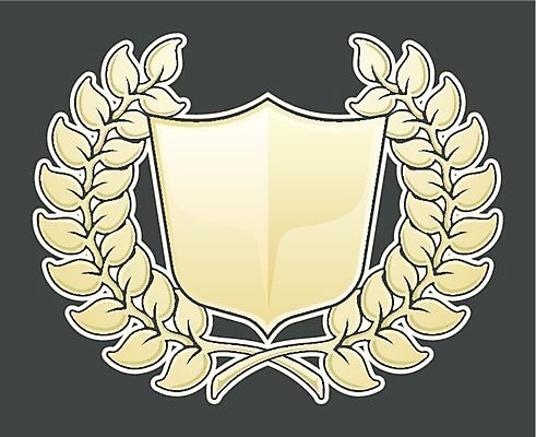 EPS 해외이미지 디자인 잎 일러스트 성공 장식 화환 우승 방패 월계수 필승 해외202004 해외일러스트 식물 꽃 컨셉 최고 파일형식 벡터 이미지허브