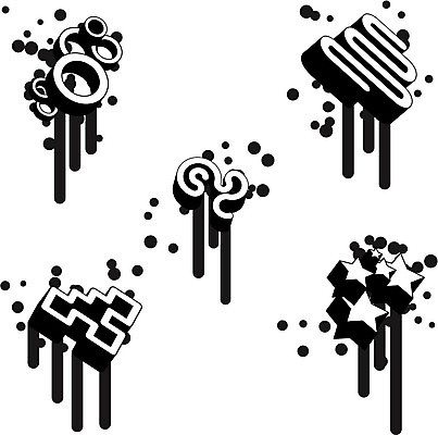 EPS 해외이미지 디자인 별 일러스트 추상 미술 그래픽 장식 얼룩 원형 떨어짐 그런지 스타일 해외202004 해외일러스트 자연요소 도형 컨셉 무늬 문화예술 파일형식 벡터 이미지허브