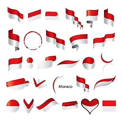 EPS 해외이미지 배너 유럽 리본 스티커 패턴 일러스트 추상 화살 세트 하트 죽음 깃발 수집 심볼 사인 모나코 왕국 정치 스타일 해외202004 해외일러스트 모양 나라 무늬 파일형식 벡터 이미지허브