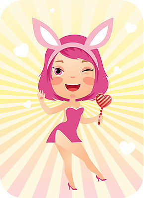 EPS 해외이미지 행복 분홍색 일러스트 발렌타인데이 웃음 정장 섹시 하트 토끼 달콤 귀 해외202004 해외일러스트 모양 옷 감정 컬러 컨셉 포유류 데이이벤트 표정 신체부위 반려동물 맛 파일형식 벡터 이미지허브