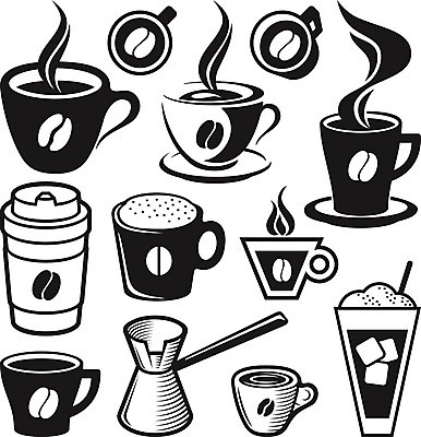 EPS 해외이미지 실루엣 커피 일러스트 유리 콩 컵 검은색 카페 추위 뜨거움 맛 냄비 해외202004 해외일러스트 식기 음료 컬러 컨셉 재질 곡류 촬영기법 상점 솥 파일형식 벡터 이미지허브