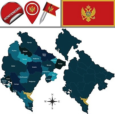 EPS 해외이미지 실루엣 유럽 지도 일러스트 경계선 깃발 바 지역 몬테네그로 부드바 지리 해외202004 해외일러스트 나라 선 촬영기법 경계 파일형식 벡터 이미지허브