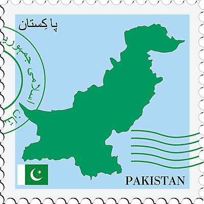 EPS 해외이미지 디자인 배너 종이 지도 인터넷 일러스트 추상 미술 깃발 편지 우표 파키스탄 해외202004 해외일러스트 아시아 무늬 문화예술 파일형식 벡터 이미지허브