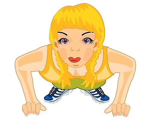 EPS 해외이미지 스포츠 신발 일러스트 근육 건강 금발 운동 힘 직물 흰배경 해외202004 해외일러스트 헤어스타일 백그라운드 흰색 파일형식 벡터 이미지허브