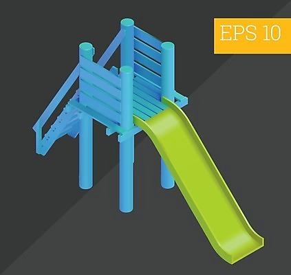 EPS 해외이미지 디자인 공원 행복 어린이 일러스트 장난 놀이 야외 컬러풀 유치원 장비 미끄럼틀 놀이터 플라스틱 오브젝트 고립 현실 디테일 해외202004 해외일러스트 공공시설 교육 감정 컬러 재질 사람 놀이기구 파일형식 벡터 이미지허브