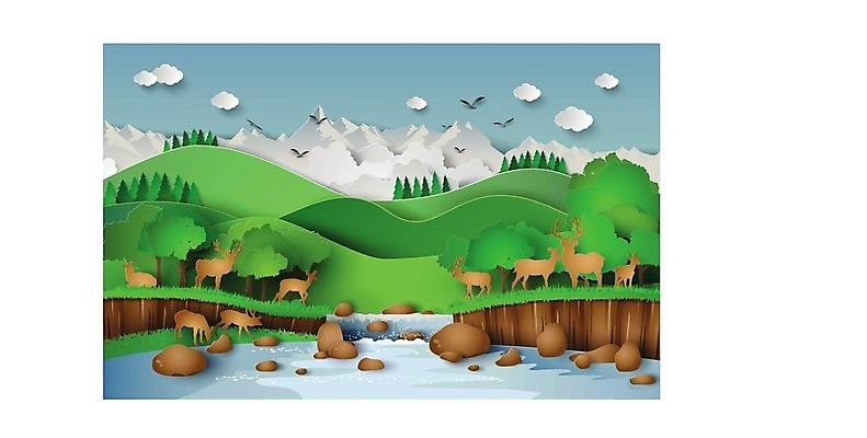 EPS 해외이미지 나무 동물 공원 야생동물 일러스트 포유류 자연 사슴 산 뿔 풍경 야외 초록색 물 여름 강 폭포 흐름 가을 신선 개울 숲 사냥 내추럴 웅장함 해외202004 해외일러스트 자연요소 식물 계절 공공시설 컬러 컨셉 생태계 파일형식 벡터 이미지허브