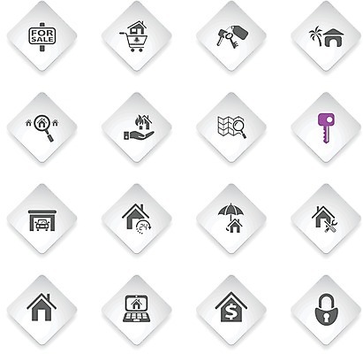 EPS 해외이미지 지도 일러스트 돋보기 열쇠 부동산 주택 노트북 수리 심볼 검색 잠금 방갈로 보험 분양 차고 해외202004 해외일러스트 숙소 건물 전자제품 재산 보안 파일형식 벡터 이미지허브