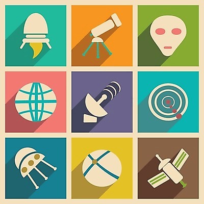 EPS 해외이미지 지구 일러스트 사람없음 세트 컬러풀 우주 인공위성 로켓 외계인 우주선 우주과학 심플 UFO 위성안테나 천체망원경 우주공학 해외202004 해외일러스트 컬러 과학 통신 안테나 망원경 미확인물체 공학 파일형식 벡터 이미지허브