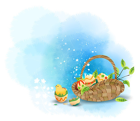 식물 동물 기독교 종교 백그라운드 일러스트 병아리 사람없음 바구니 믿음 풀 부활절계란 국내일러스트 AI파일 감정 조류 부활절 계란 파일형식 벡터