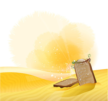 기독교 종교 모래 백그라운드 일러스트 종교용품 기독교용품 사람없음 믿음 사막 돌_바위 비석 가시면류관 국내일러스트 AI파일 감정 파일형식 벡터