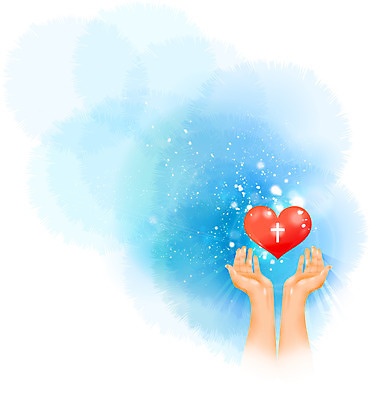 손 기독교 종교 백그라운드 십자가 일러스트 한명 신체부위 믿음 양손 하트 국내일러스트 AI파일 모양 1 감정 사람 파일형식 벡터