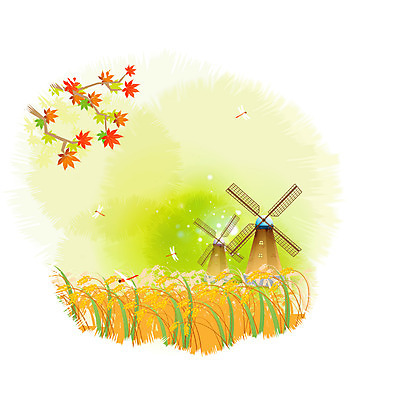 식물 동물 시설물 건축물 계절 기독교 종교 곤충 백그라운드 단풍 일러스트 단풍나무 사람없음 농작물 믿음 풍차 벼 가을 잠자리 이삭 가을배경 국내일러스트 AI파일 나무 건축 감정 잎 농업 곡류 파일형식 벡터 가을_계절