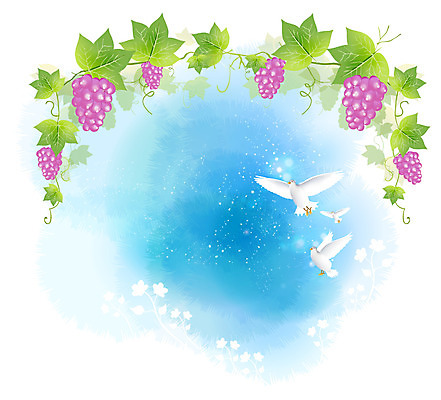 동물 열매 기독교 종교 백그라운드 과일 일러스트 조류 포도 사람없음 믿음 비둘기 포도나무 국내일러스트 AI파일 식물 감정 과일나무 파일형식 벡터