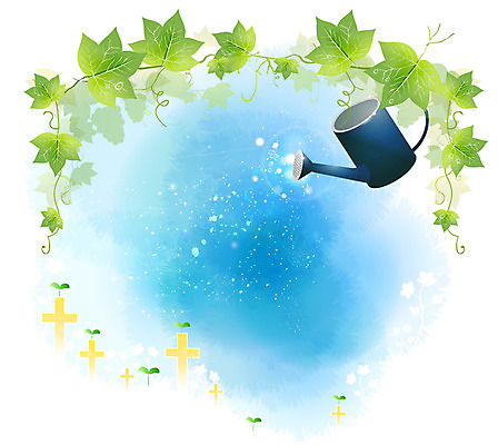 식물 기독교 종교 백그라운드 십자가 일러스트 사람없음 새싹 믿음 물뿌리개 풀 국내일러스트 AI파일 감정 파일형식 벡터