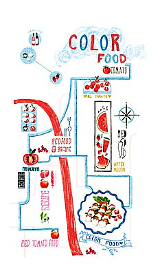 PSD 문자 식기 알파벳 영어 길 음식 컬러 백그라운드 컨셉 지도 토마토 채소 일러스트 고추 딸기 수박 도마 사람없음 빨간색 단어 샐러드 카나페 컬러푸드 국내일러스트 과일 주방용품 서양음식 파일형식