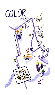 PSD 문자 알파벳 영어 길 음식 컬러 백그라운드 컨셉 지도 채소 일러스트 딸기 포도 가지 사람없음 단어 계란 보라색 우유 병 냄비 생크림 블루베리 컬러푸드 와플 국내일러스트 식기 과일 디저트 유제품 알 솥 크림 파일형식